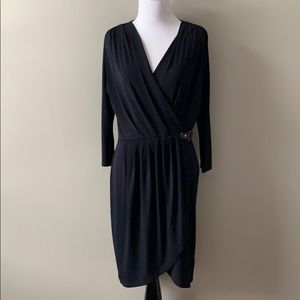 Michael Kors faux wrap dress with tulip hem